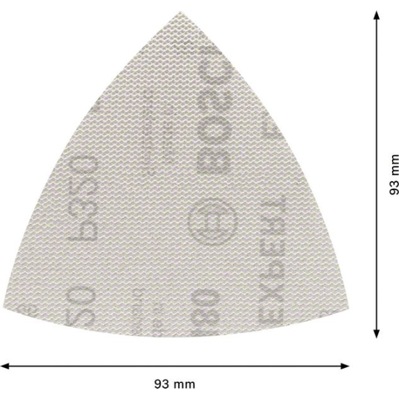 Bosch EXPERT M480 Schleifnetz fr Deltaschleifer, 93 mm, K 120, 5-tlg.-Beschreibung lesen