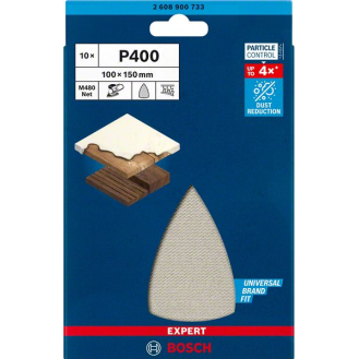 Bosch EXPERT M480 Schleifnetz fr Multischleifer 100 x 150 mm, K 400, 10er-Pack-Beschreibung lesen