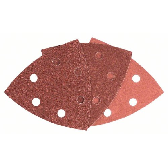 Schleifblatt-Set für Deltaschleifer, 25-teilig, 6 Löcher, 93 mm, 60 - 240-Beschreibung lesen