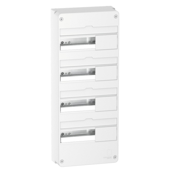 Coffret en saillie RESI9 blanc 4 rangées de 13 modules 90A  - R9H13404-Lire la description