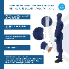 OneProtek - Combinaison en polypropylène jetable - Fermeture éclair - Avec capuche - Bleue - Taille 2XL - Sachet unitaire