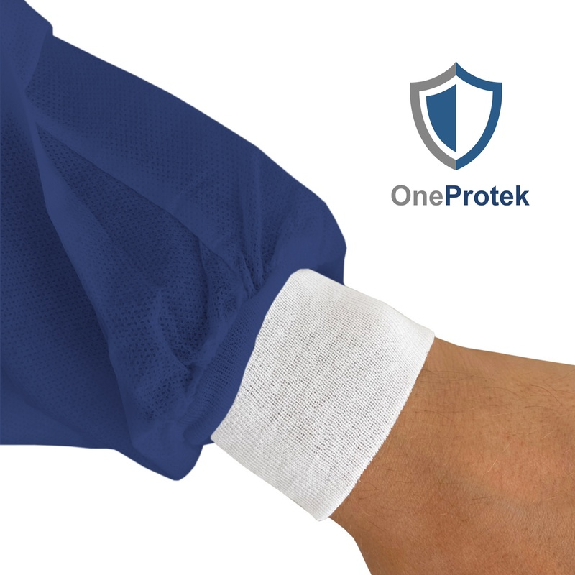 OneProtek - Combinaison en polypropylène jetable - Fermeture éclair - Avec capuche - Bleue - Taille 2XL - Sachet unitaire-Lire la description