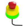 Bouton d'arrêt d'urgence lumienux de diamètre 80 mm CC80