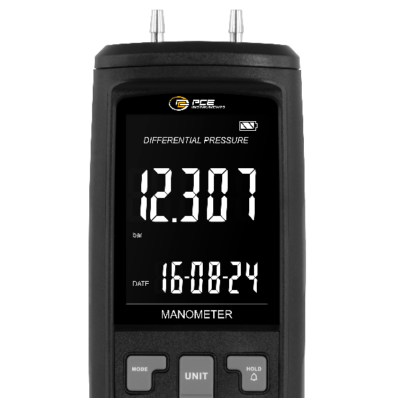 PCE Instruments Manometer PCE-PME 40 Messbereich -400...400 mbar |Auflösung 0,1 mbar |13 Einheiten |Software |Speicher-Beschreibung lesen