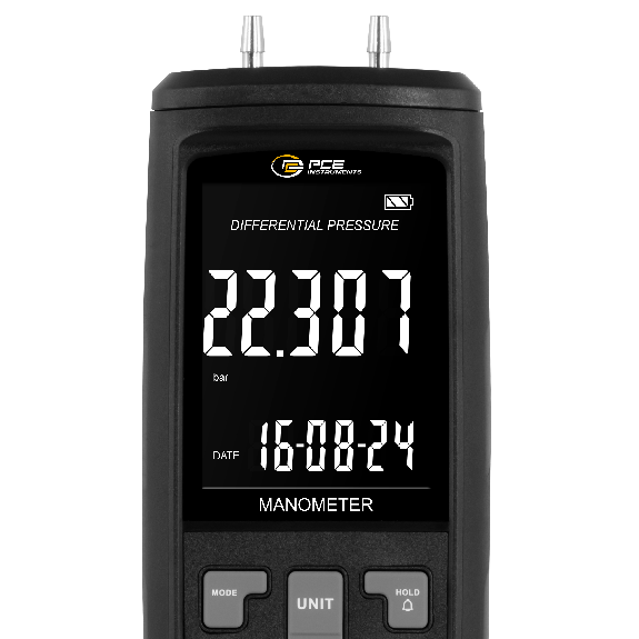 PCE Instruments Manometer PCE-PME 50 Messbereich -500  500 mbar |Auflösung 0,1 mbar |13 Einheiten |Software |Speicher-Beschreibung lesen