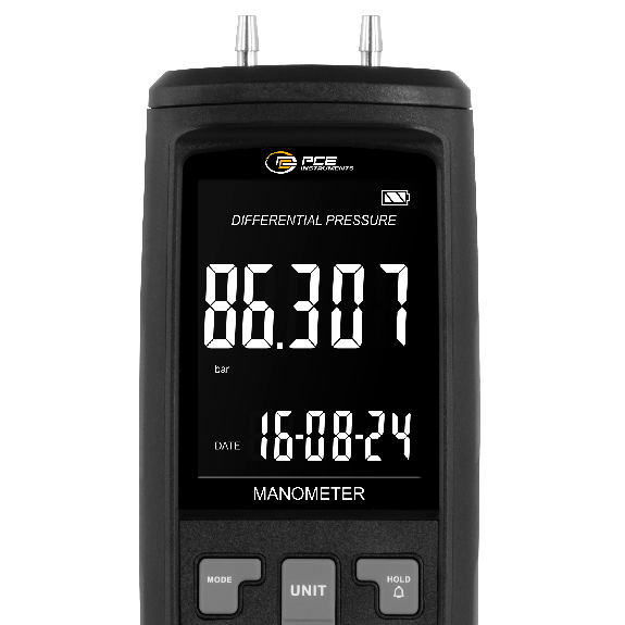 PCE Instruments Manometer PCE-PME 100 Messbereich -1...1 bar|Auflösung 0,01 bar|13 Einheiten wählbar|Software|Speicher-Beschreibung lesen