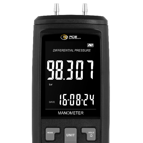 PCE Instruments Manometer PCE-PME 125 Messbereich -1,25...1,25 bar |Auflösung 0,01 bar |13 Einheiten wählbar |Software-Beschreibung lesen