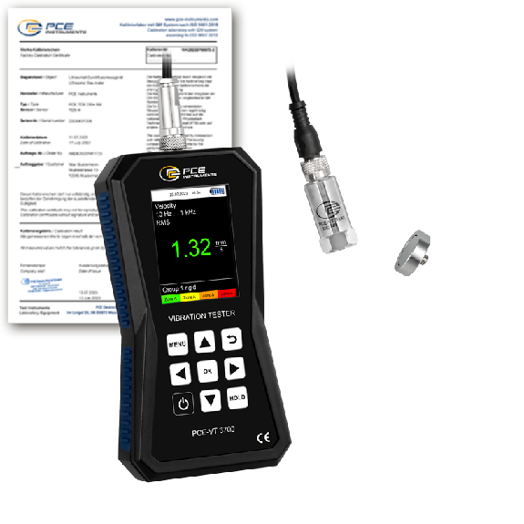 PCE Instruments Analyseur de vibration PCE-VT 3700 avec certificat d'étalonnage ISO-Leggi tutto
