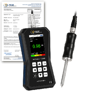 PCE Instruments Schwingungsmessgerät PCE-VT 3800S-ICA inkl. ISO-Zertifikat |Messspitze mit Handgriff |Software |Speicher-Beschreibung lesen