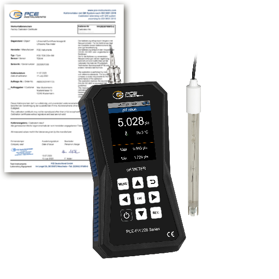 PCE Instruments Hochpräzises pH-Messgerät PCE-PH 228-ICA inkl. Elektrode Sensor ISO-Zertifikat |ph |°C |mV |GLP Konform-Beschreibung lesen