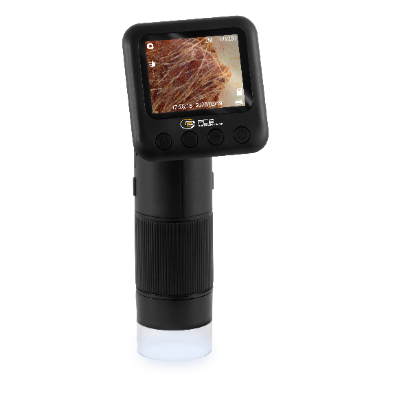 PCE Instruments Digital-Mikroskop PCE-DHM 5 mobil |400...800-fache Vergrößerung |JPG 2 MP |Video 720 px |6 LED´s |USB-C-Beschreibung lesen