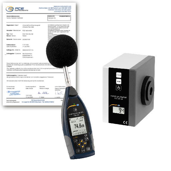 PCE Instruments Analyseur de bruit PCE-432-SC 09-ICA avec certificat d'étalonnage ISO-Leggi tutto