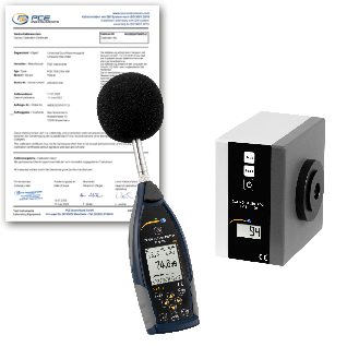 PCE Instruments Kit bestehend aus Schallpegelmeter PCE-432 inkl. Kalibrator PCE-SC 09 |ISO-Zertifikat |Klasse 1-Beschreibung lesen