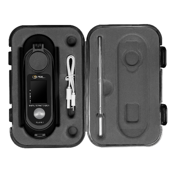 PCE Instruments Refraktometer PCE-DRF 9 Messung Methanol bis 46% |Brix |inkl. Temperaturkompensation |IP65 |USB-Beschreibung lesen
