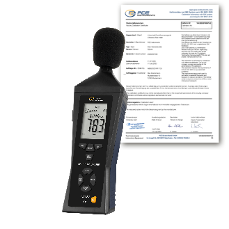 PCE Instruments Schallpegelmessgerät PCE-322A-ICA inkl. ISO-Zertifikat |30.. 130dB | Genau ±1,5dB |Frequenz 31,5Hz..8kHz-Beschreibung lesen