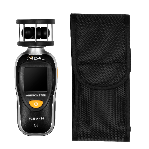PCE Instruments Anemometer PCE-A 430 |0,7... 30 m/s |bis 105 km/h |kn |mph |C° |F° |Beaufort-Skala |MAX, AVG Anzeige-Beschreibung lesen