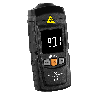 PCE Instruments Drehzahlmesser PCE-T 220 |Drehzahl optisch 2,5 .. 99999 Umdrehungen pro Minute rpm |Auflösung 0,1 rpm-Beschreibung lesen