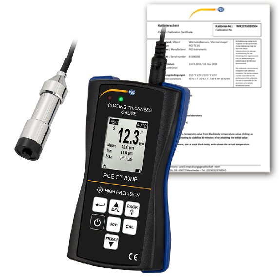 PCE Instruments Contrôleur de létat de surfaces PCE-CT 80HP-F5N3-ICA avec certificat d'étalonnage ISO-Lire la description