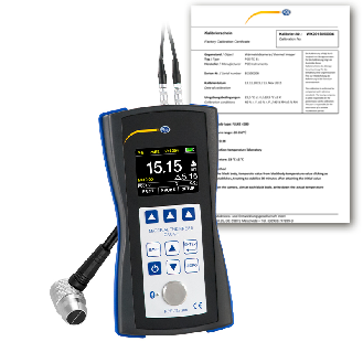 PCE Instruments Epaissimètre par ultrason PCE-TG 300-P5EE-ICA avec certificat d'étalonnage ISO-Lire la description