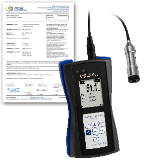PCE Instruments Schichtdickenmessgerät PCE-CT 80-F5N3-ICA inkl. Standard Sensor + ISO-Kalibrierzertifikat |Fe + Nfe-Beschreibung lesen