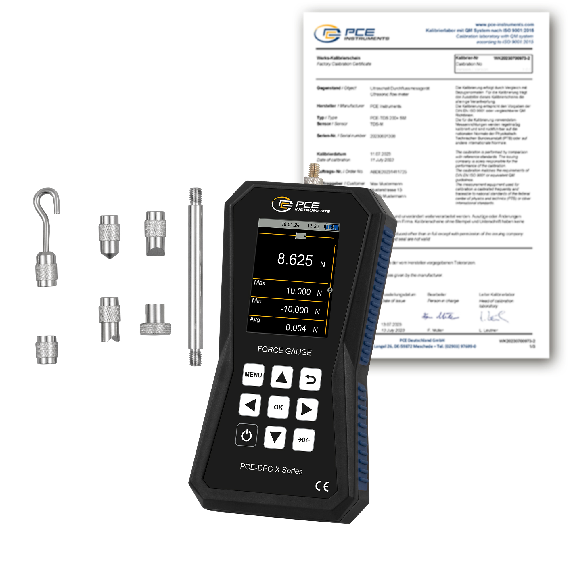 Dynamomètre PCE-DFG 10 X-ICA avec certificat d'étalonnage ISO-Lire la description