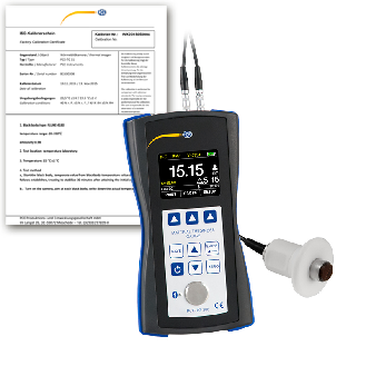 PCE Instruments Épaissimètre par ultrason PCE-TG 300-HT5-ICA avec certificat d'étalonnage ISO-Lire la description