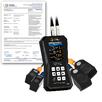 PCE Instruments Ultraschall-Durchflussmessgerät PCE-TDS 200+ SM-ICA inkl. ISO-Zertifikat|4 Sensoren|Wärmemenge|Speicher-Beschreibung lesen
