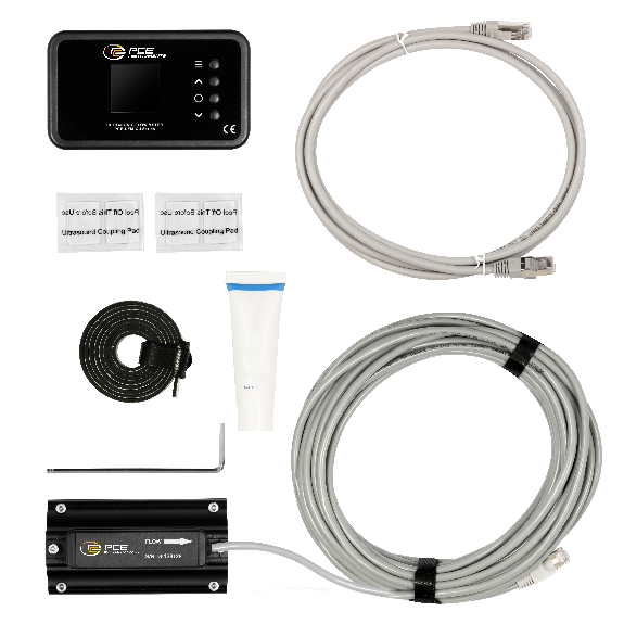 Durchflussmesser zum Festeinbau PCE-UFM 50CU für Kupfer Rohre DN 50 | PoE & Sensor mit 9 m Ethernet-Kabel-Beschreibung lesen