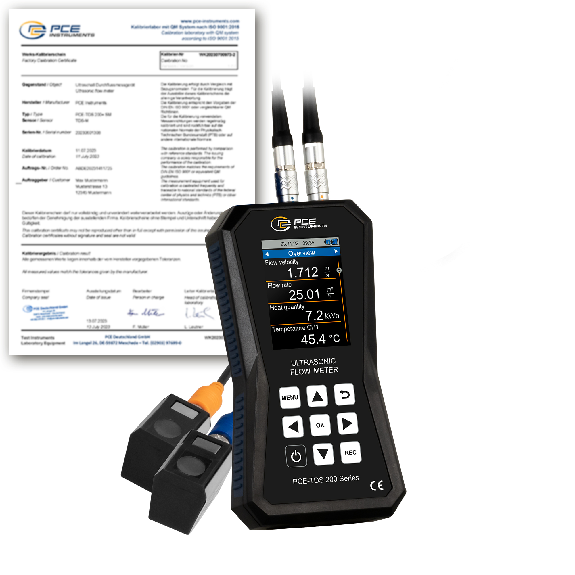 Ultraschall-Durchflussmessgerät PCE-TDS 200 S-ICA Ultraschall-Durchflussmessgerät PCE-TDS 200 S-ICA-Beschreibung lesen