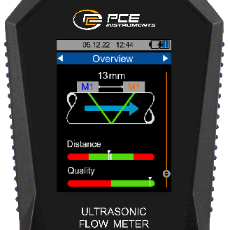 Ultraschall-Durchflussmessgerät PCE-TDS 200+ L-ICA-Beschreibung lesen