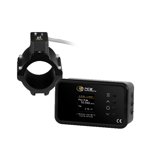 PCE Instruments Durchflussmesser zum Festeinbau PCE-UFM 40PVC für PVC Rohre DN 40|PoE & Sensor mit 9 m Ethernet-Kabel-Beschreibung lesen