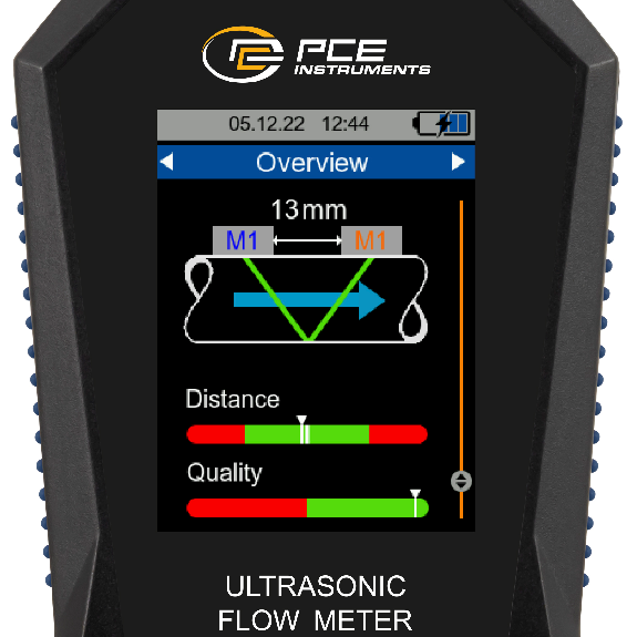 Ultraschall-Durchflussmessgerät PCE-TDS 200+ ML-ICA-Beschreibung lesen