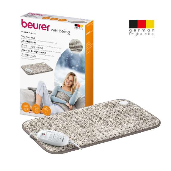 Beurer HK 123 XXL Nordic Heizkissen, Farbe Taube | Packung (1 Stück)-Beschreibung lesen
