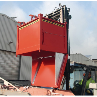 Klappbodenbehälter 0,75 m³ L800xB1200xH1160mm verz.silber o.Zentrierwände-Beschreibung lesen