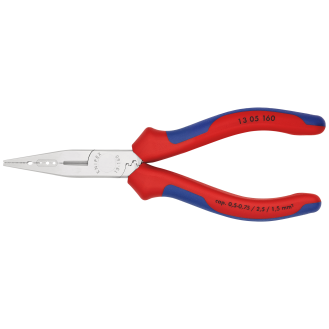 Verdrahtungszange L.160mm 0,5-0,75/1,5/2,5 mm² verchr.Mehrkomp.-Hüllen-Beschreibung lesen