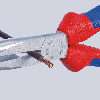 Flachrundzange L.200mm pol.40Grad gew.Mehrkomp.-Hülle