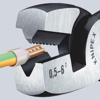 Aderendhülsenzange L.180mm 0,5-6,0 (AWG 20-10) mm² pol.Ku.-Überzug-Beschreibung lesen