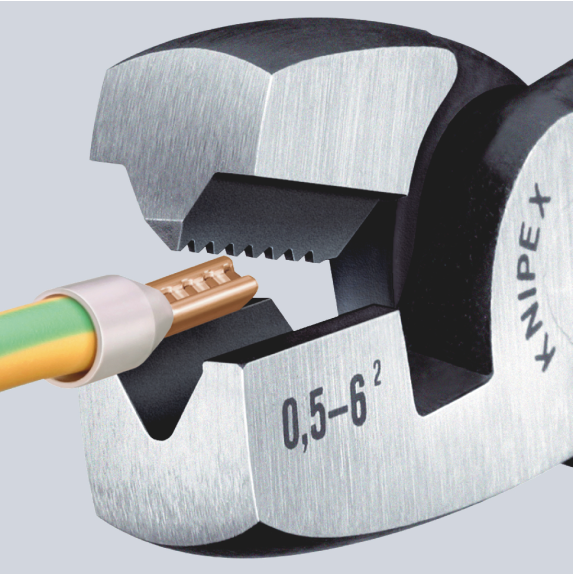 Aderendhülsenzange L.180mm 0,5-6,0 (AWG 20-10) mm² pol.Ku.-Überzug-Beschreibung lesen
