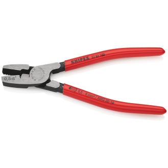 Aderendhülsenzange L.180mm 0,5-6,0 (AWG 20-10) mm² pol.Ku.-Überzug-Beschreibung lesen