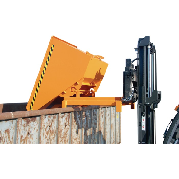 Schwerlast-Kippbehälter L1310xB805xH970mm verz.Inh.0,3 m³ autom.Entr.-Beschreibung lesen