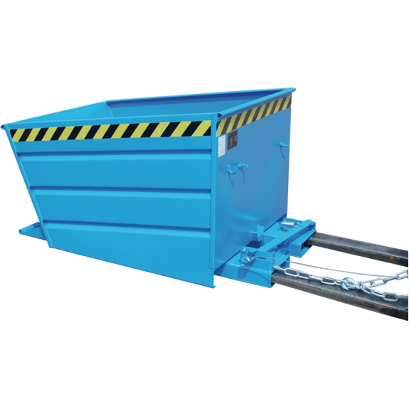 Kippbehälter L1375xB800xH730mm lichtblau Inh.0,5 m³ Kippbehälter L1375xB800xH730mm lichtblau Inh.0,5 m³-Beschreibung lesen