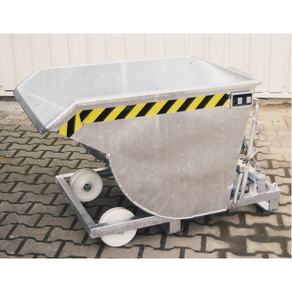 Spänebehälter 0,30 m³ L1275xB820xH820mm silber verz.Trgf.1000kg-Beschreibung lesen