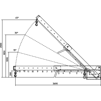 Teleskoplader max.3655mm Trgf.5000kg gelborange lack.f.Gabelstapler-Beschreibung lesen