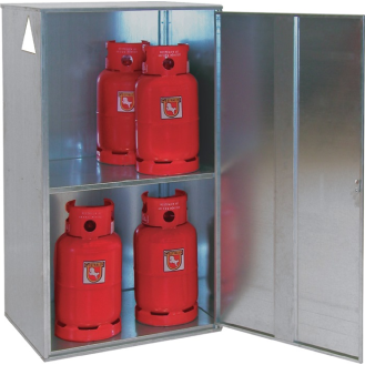 Gasflaschendepot B840xT690xH1475mm verz.geschl.-Beschreibung lesen