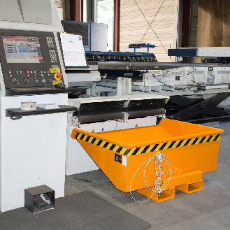 Kippbehälter L1720xB1870xH1095mm gelborange Inh.2,1 m³-Beschreibung lesen