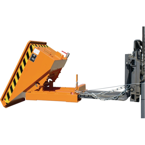 Spänebehälter 0,15 m³ L960xB640xH540mm gelborange manque.Trgf.750kg-Leer más