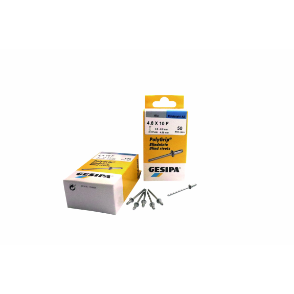 Blindniet PolyGrip Nietschaft dxl 4,8x10,0mm K16 Alu/Stahl 25 St. Blindniet PolyGrip Nietschaft dxl 4,8x10,0mm K16 Alu/Stahl 25 St.-Beschreibung lesen