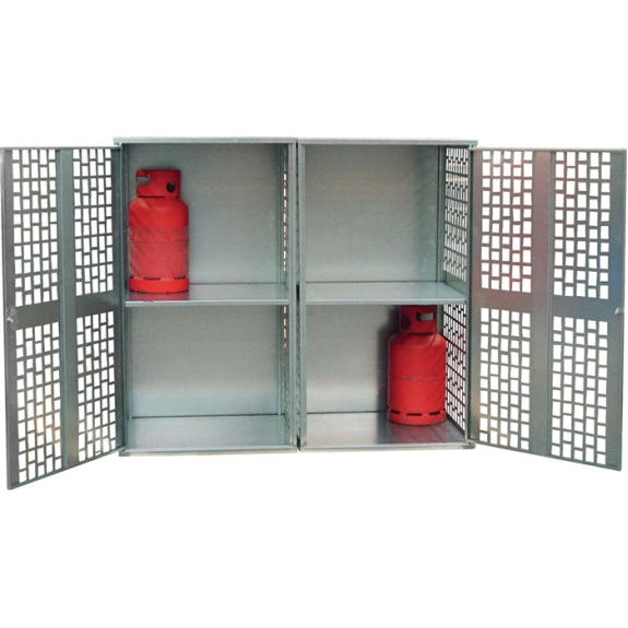 Gasflaschendepot B1680xT690xH1475mm verz.gel. Gasflaschendepot B1680xT690xH1475mm verz.gel.-Beschreibung lesen