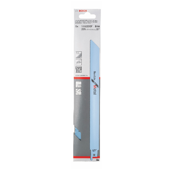 Säbelsägeblt S 1122 EF L.225mm B.19mm TPI 18 1,4mm geschr.,gefr.5 St./Karte-Beschreibung lesen