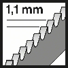 Stichsägeblt T 1018 AFP Gesamt-L.250mm Zahnt.1,1mm BIM 3 St./Karte